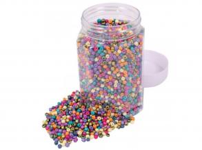 Playbox: Pasztell színű üveggyöngy készlet mix  O 5 mm, ~500g
