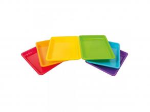 PlayBox: Színes muanyag tálca 28x22x3cm 1db