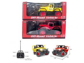 RC Jeep Wrangler távirányítós terepjáró két színváltozatban 1/18