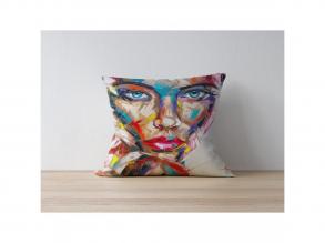 Stílusos párnahuzat, 43x43 cm, 50% poliészter/pamut