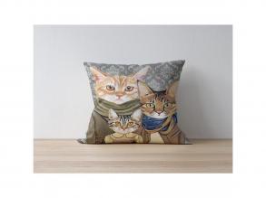 Stílusos párnahuzat, 43x43 cm, 50% poliészter/pamut