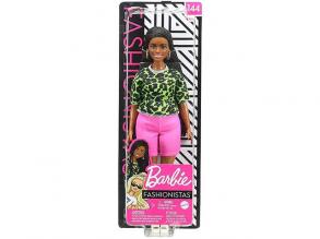 Barbie Fashionista baba párducmintás felsőben - Mattel