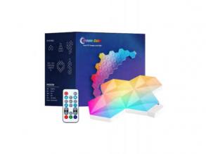 Digitális RGB HEXALED szett , 10 db-os , távirányítóval, USB , RGB + IC (digitális) , dimmelhető , WIFI/Bluetooth , TUYA , LEDIS