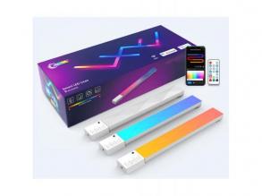 LED lámpa szett , 9 db , távirányítóval , RGB + IC (digitális) , dimmelhető , USB , WIFI/Bluetooth , TUYA , LEDISSIMO AMBIENT LI