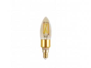 LED lámpa , égő , gyertya , izzószálas hatás , filament , E14 , 4.2W , dimmelhető , CCT , LUTEC CONNECT