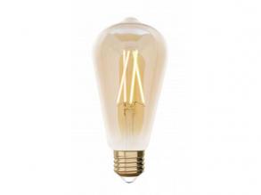 LED lámpa , égő , izzószálas hatás , filament , Edison , E27 , ST64 , 7.2W , dimmelhető , CCT , LUTEC CONNECT