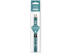 Ars Una: Háromszögletű csíkos B grafitceruza csomag 2db-os