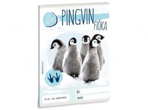 Ars Una cuki pingvin fióka A5 27-32 kockás füzet