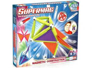 Supermag: 48db-os pasztell színű mágneses építőjáték szett panelekkel