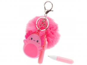 Táska pompon tollal - pink