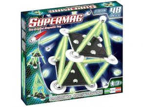 Supermag: Classic Glow 48db-os mágneses építőjáték