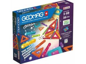 Geomag Glitter panels 35db-os csillámos mágneses építőjáték