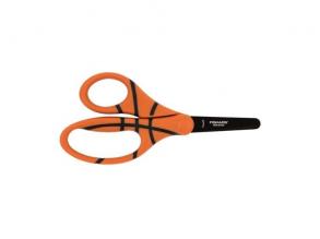Fiskars Gyerekolló kosárlabda motívummal, 13 cm