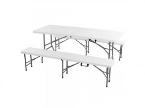 FOLDIS SET (1db asztal + 2 db kerti pad)