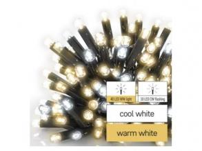 Profi LED égősor, villogó - jegesmedvék, 3 m, kültéri, meleg/hideg fehér