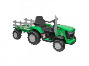 AKKUMULÁTOROS GYEREK TRAKTOR ZÖLD SZÜRKE