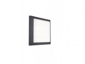 LED lámpatest , oldalfali , mennyezeti , 20W , természetes fehér , szürke , kültéri , IP54 , LUTEC , HELENA