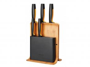 Fiskars FF Késblokk bambusz 5 késes