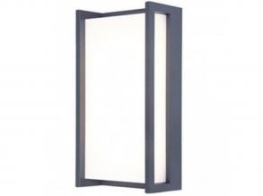 LED lámpatest , oldalfali , 17.3W , természetes fehér , sötétszürke , kültéri , IP54 , LUTEC , QUBO