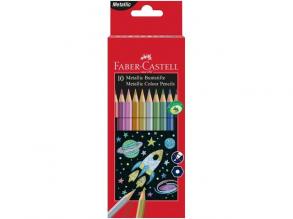 Faber-Castell: Színes ceruza készlet 10db-os fémes színek