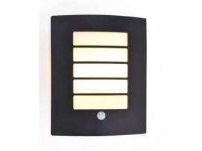 LED lámpatest , oldalfali , mozgásérzékelővel , E27 foglalat , sötétszürke , kültéri , IP44 , LUTEC , SLIM