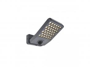 LUTEC ATLANTIS small LED fali mozgásérzékelős lámpa , sötétszürke , 14W , 2000lm , természetes fehér , IP54