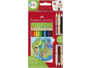 Faber-Castell: Bicolor Színes ceruza 12+3db-os szett