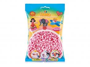 Hama vasalható gyöngy csomag - 3000 darab, pasztell rózsaszín