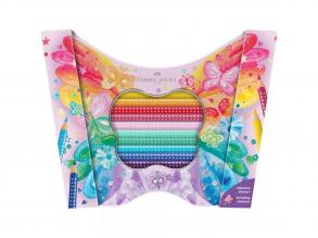 Faber-Castell: Sparkle Butterfly 20db-os színes ceruza készlet fém dobozban