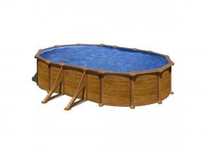 PONTAQUA KIT WOOD fémfalas családi medence szett 500 x 300 x 120 cm