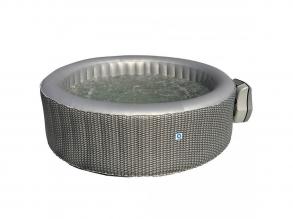 Avenli Venice szürke rattan mintás felfújható jakuzzi, 204 × 70 cm, 1000 liter