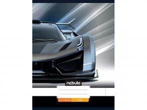 Nebulo: Tűzött sima sport autó mintás füzet 80-32 A/4