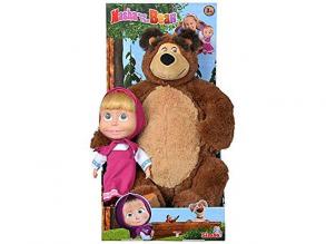 Mása és a medve: Plüss medve és Mása baba játékszett 43cm - Simba Toys