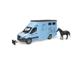 Bruder Mercedes Benz állatszállító 1 lóval