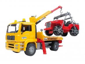 MAN TGA autószállitó terepjáróval - Bruder