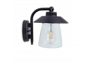 LED lámpatest , oldalfali , E27 foglalat , matt rozsdabarna , kültéri , IP44 , LUTEC , CATE