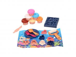 Gyurmakészlet víz alatti világ  6 tégellyel