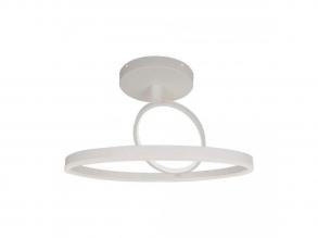 37W LED Designer mennyezeti lámpa, fehér, 500*200mm, dupla kör 4000K