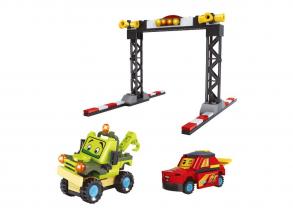 Versenyautó-és vontató építőkészlet, 164 darabos