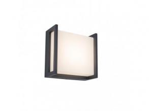 LED lámpatest , oldalfali , 8.5W , meleg fehér , fekete , kültéri , IP54 , LUTEC , QUBO