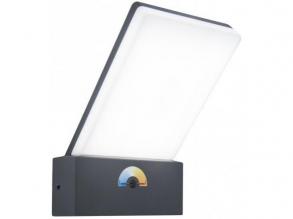 LED lámpatest , oldalfali , 16W , CCT , szürke , kültéri , IP54 , LUTEC , PANO