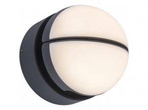 LED lámpatest , oldalfali , 2 irányú , 13W , meleg fehér , fekete , kültéri , IP54 , LUTEC , EKLIPS