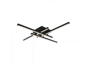38W LED Designer mennyezeti lámpa Fekete 850*850*105mm 3000K