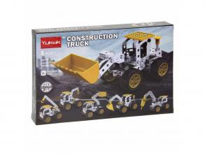 Fém teherautó emelőkosárral, 115 darabos.