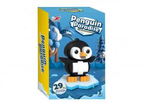 Habszivacs 3D pingvin építőkészlet, 29 részes, 20 x 13 x 4 cm