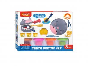 Gyurmaszett A víziló a fogorvosnál 4 tégely gyurma