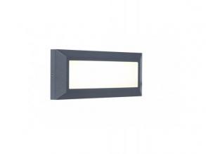 LED lámpatest , oldalfali , 10.5W , természetes fehér , szürke , kültéri , IP54 , LUTEC , HELENA