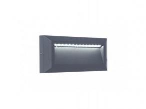 LED lámpatest , oldalfali , 10.5W , természetes fehér , szürke , downlight, kültéri , IP54 , LUTEC , HELENA
