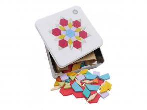 Fából készült mozaik blokkok, 52 darabos