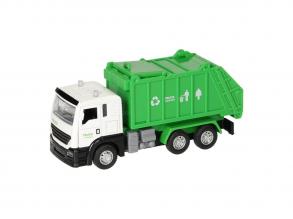 Szemétszállító teherautó fény és hangjelzéssel